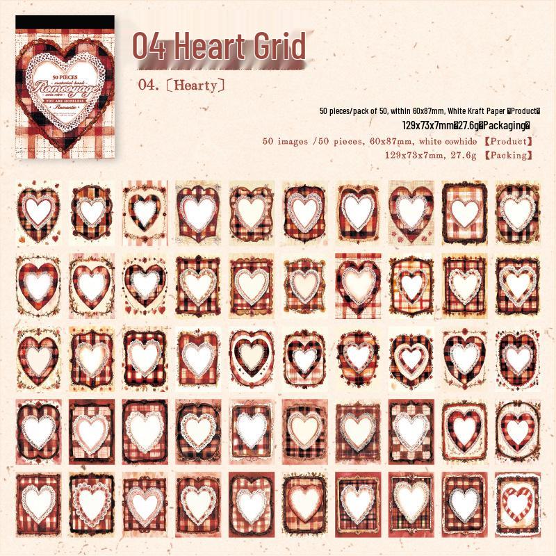 Yan Ji Retro Journal Decoration Pack: Fuyusheng Huashi Series, 40 Sheets, 6 Styles Available.