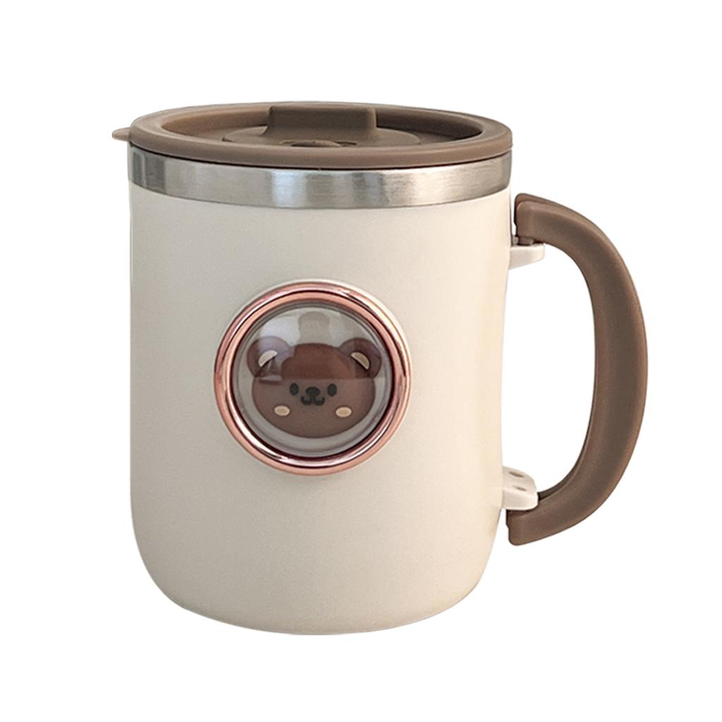 WORTHBUY Cartoon 316 Stainless Steel Mug 450ML Anti-scalding Water Cup With Lid For Kid Cute Drinking Cup Reusable Drinkware