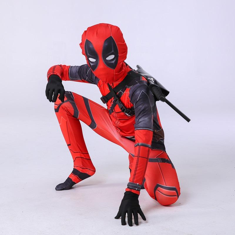 Deadpool one-piece tights, Halloween costumes Children's Deadpool costumes Adult suits