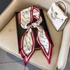 Classic retro spring and autumn imitation silk long silk scarf women's scarf neck protection scarf thin decorative scarf new versatile