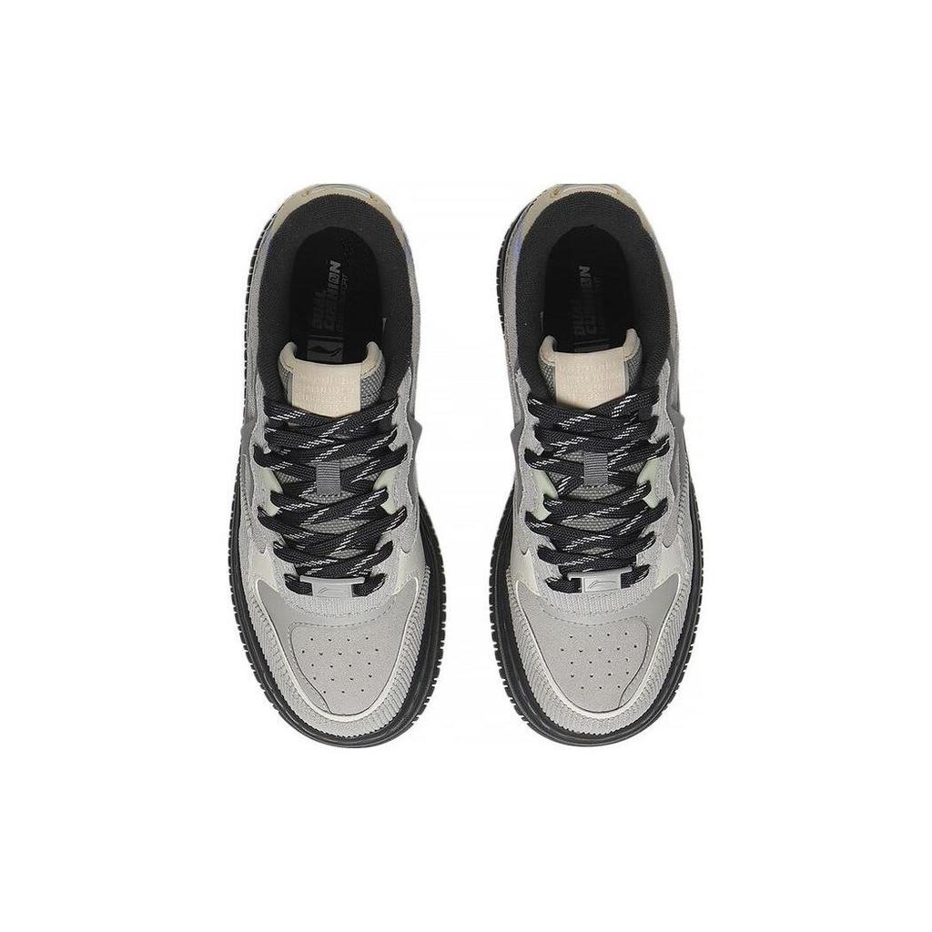Li Ning Future C1 Abrasion Resistant Breathable Low top Skateboard Shoes Women's Gray AGCT028-8