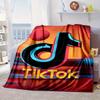 Neon Tiktok Logo Art Portable Blanket/Soft Blanket Bedding Blanket Suitable for Travel Camping Living Rooms Offices Sofas Fan Gifts