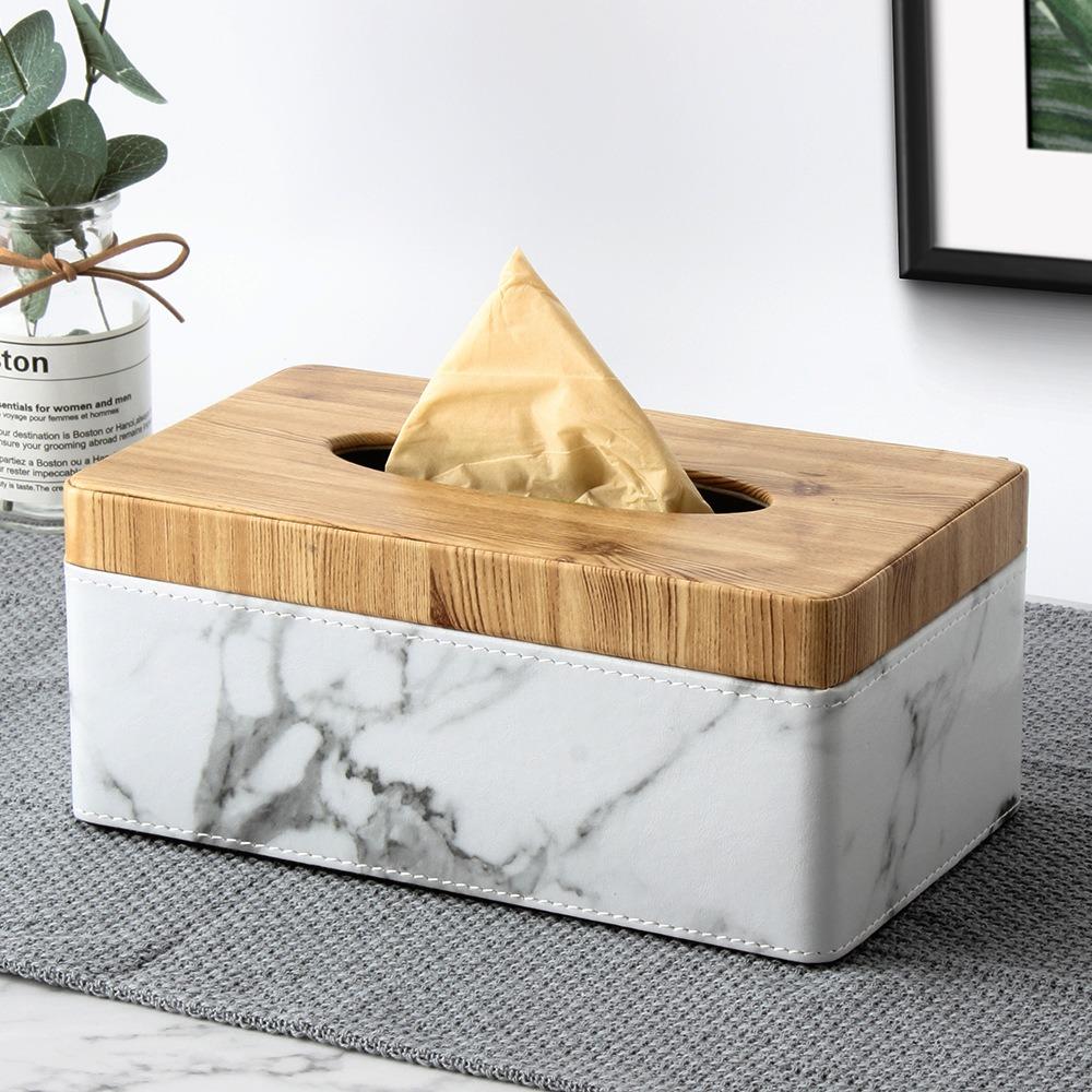 with Lid Napkin Storage Box Marbling Paper Towel Dispenser Durable Napkin Holder Living Room