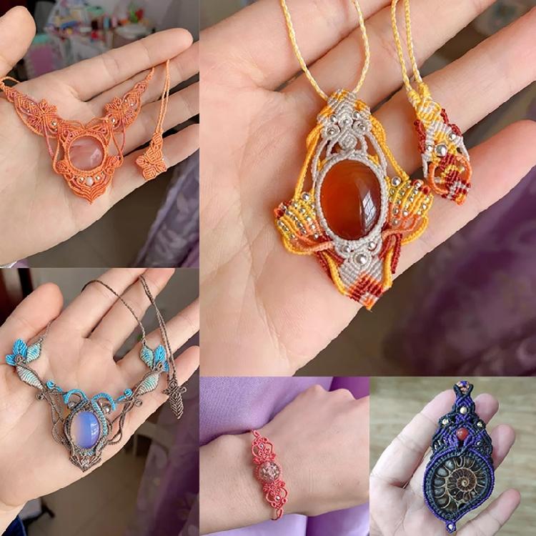 Waxed Sewing Thread for Leather Sewing Hand Stitching Polyester Sewing Thread 0.55mm Beading Cord Thread 120yds/Roll