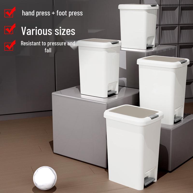 Large Trash Can with Foot Pedal and Lid for Bedroom, Living Room, Dorm, Bathroom, Kitchen, and Toilet.