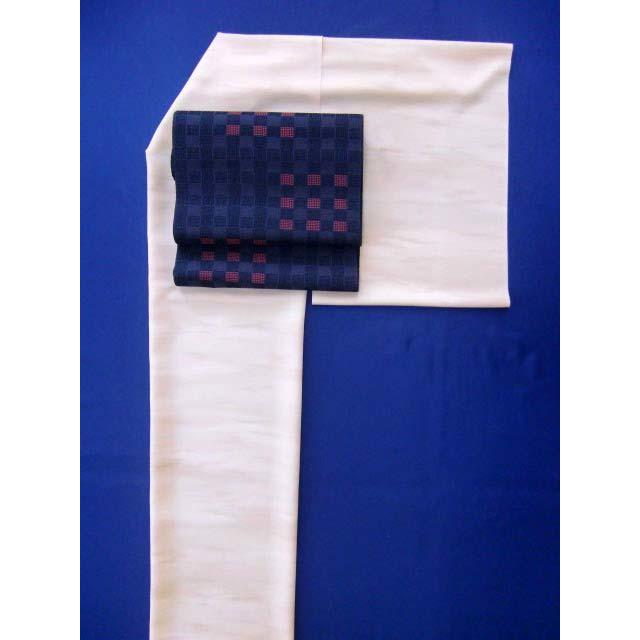 Used [New] Nishijin-ori 9-inch Nagoya Obi, Black with Red Dots, Modern, Checkered Pattern, for Outings and Parties, Silk, Unused, Unsewn, Obi, Black,