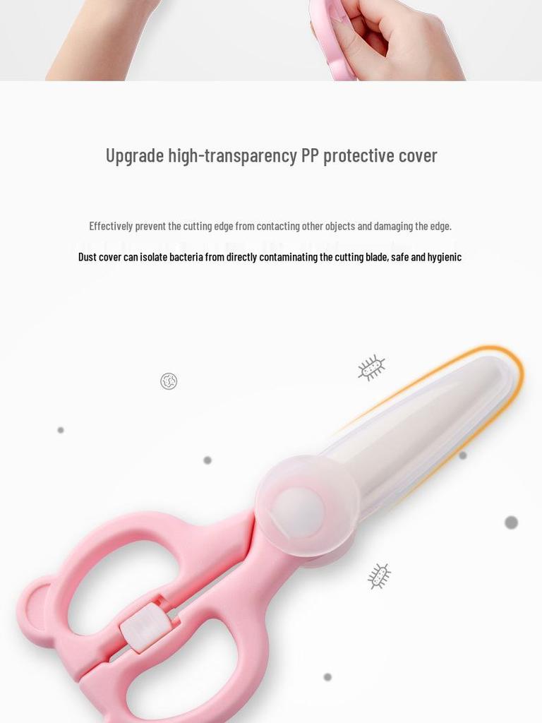 Baby Safety Ceramic Food Scissors with Lock Buckle for Household Kitchen Use