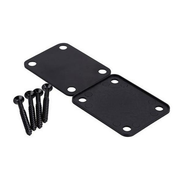 Silver Black Steel Neck Connection Plate for ST Electric Guitar