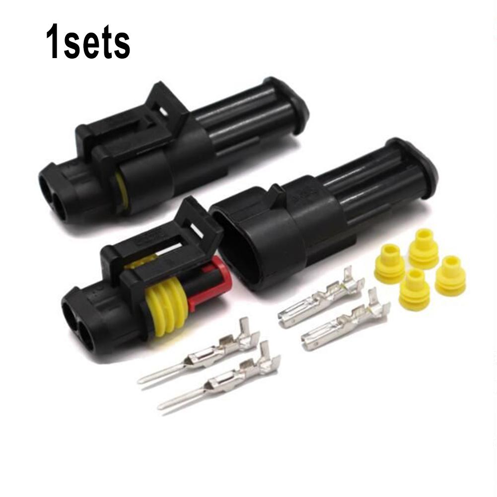 Superseal 1 2 3 4 5 6 Pin Way Sealed Electrical Connector Kit for Crimp Installation in Automotive and Marine Environments