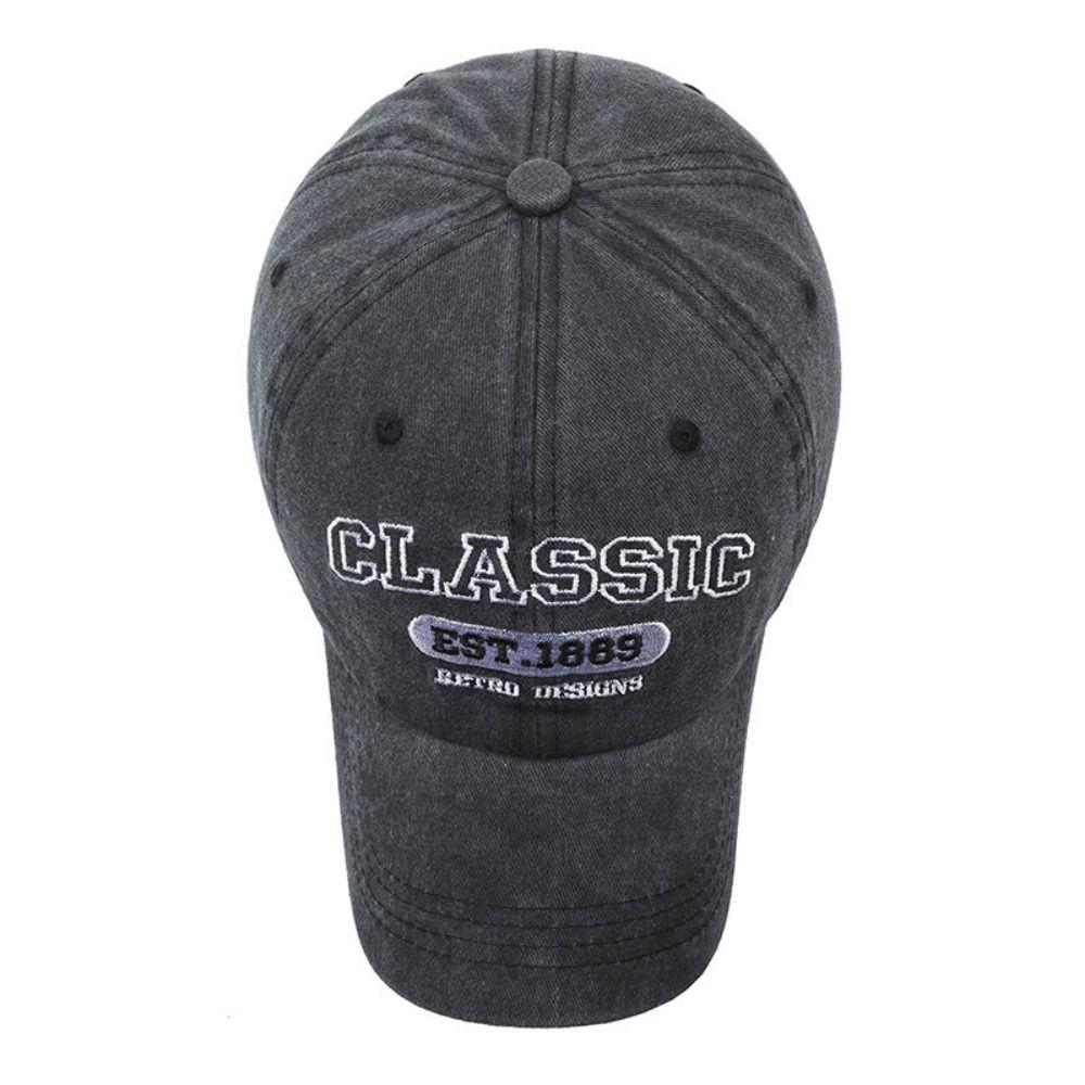 Mode Klassisch EST.1889 Stickerei Baseballkappe Gewaschene Baumwolle Verstellbare Baseballkappen Schirm Schirmmütze Für Mann Frau