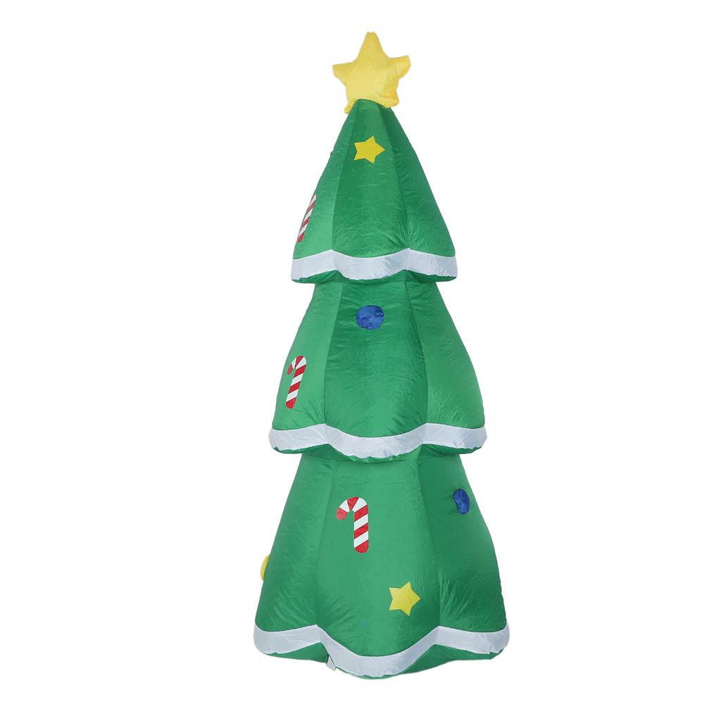 4.9FT Inflatable Xmas Tree LED Lighted 210T Polyester IP44 Water Resistant Blow Up Xmas Tree Yard