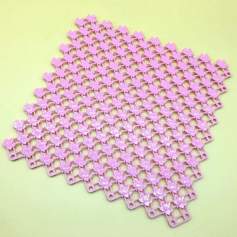 25*25cm Household Bath Toilet Kitchen Waterproof Mat Bathroom Non-slip Splicing Toilet Hollow Drain Mat