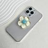 Transparent Resin Candy-Colored Flower Phone Holder Foldable Desktop Stand Cute Floral Retractable Grip for Mobile Devices 1pc