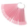 100Pcs   Bag Fan False Nail Tip Stick Palette Manicure Polish Gel Display Practice Tools(Pink)