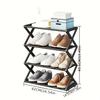 4-Tier Plastic Shoe Rack - Space-Saving, Easy Assembly, Durable Design | Suitable for Entryway and Bedroom|Shoe Storage