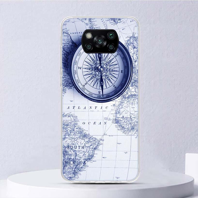 World Map Travel Plans Soft Case For Xiaomi Poco X7 X6 X5 X4 X3 Nfc F7 Ultra F6 F5 Pro Phone Cover F4 Gt F3 M5S M4 M3 M5 M6 Coqu