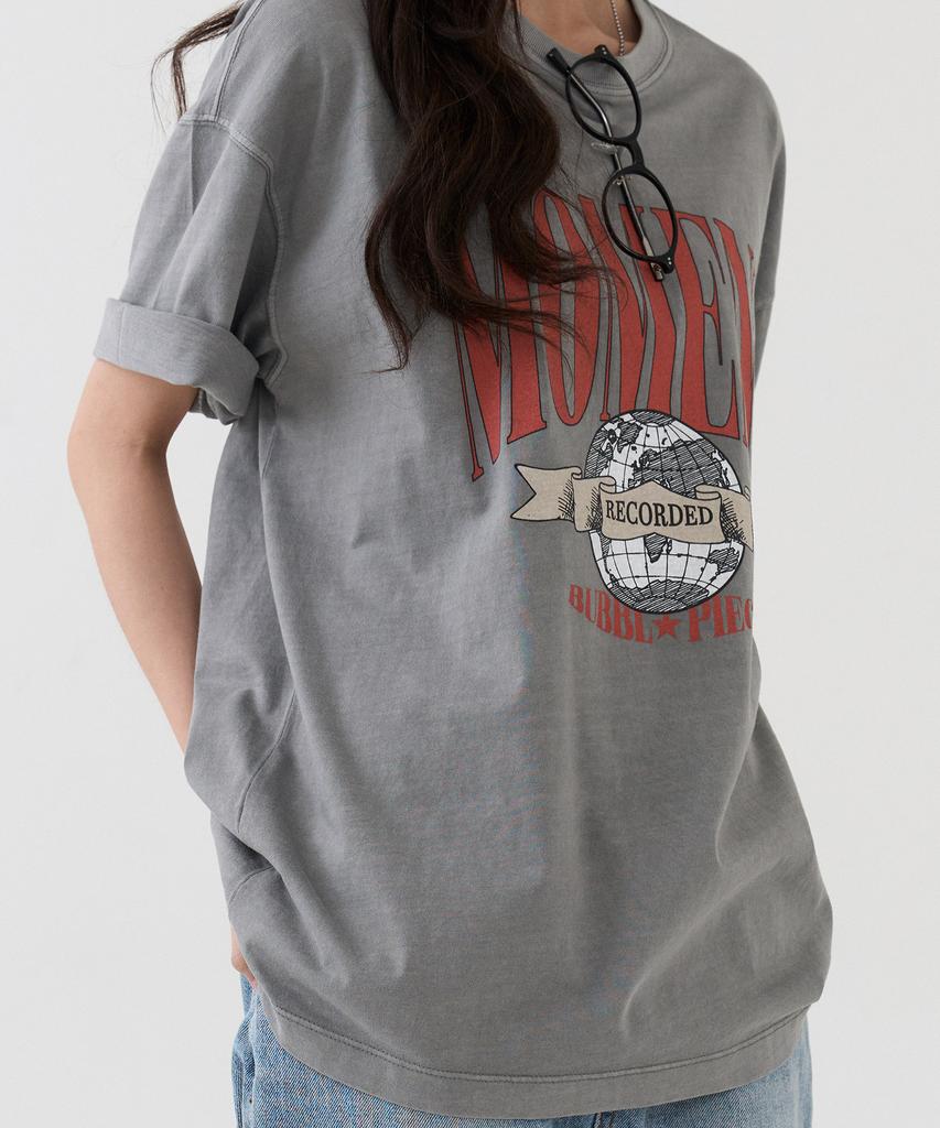 Beobeulpiseu [Unisex] Moment Pigment T-Shirt_Light Gray