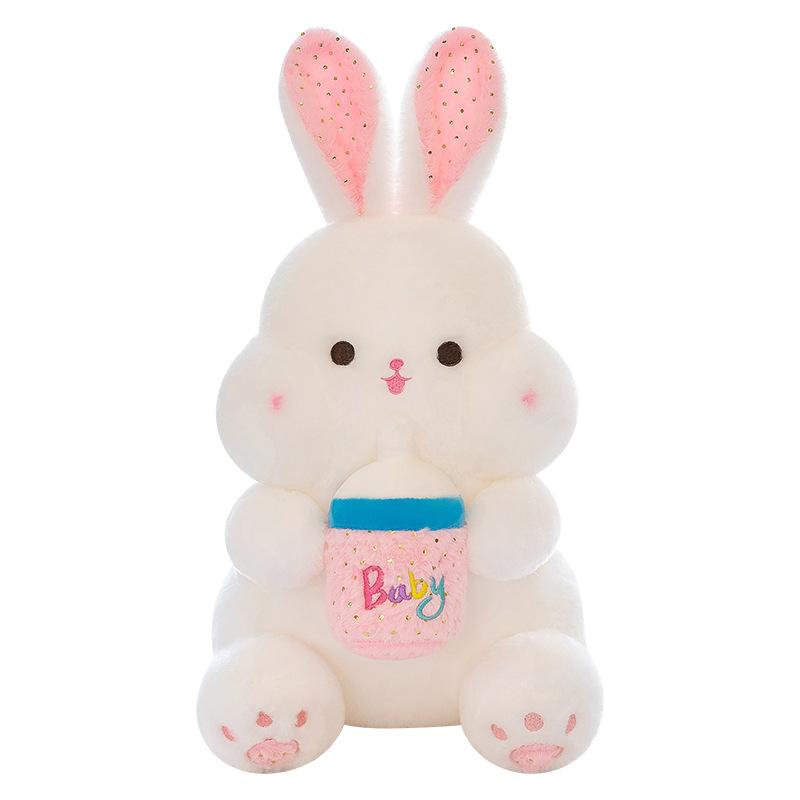 New Bottle Rabbit Doll Plush Toy Cute Little Rabbit Doll Rag Doll Children's Doll Birthday Gift