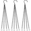 3 Pcs Hanging Baskets Chains 4 Leads Hanging Chains 23 Inches Long Flower Pot Basket Chains, for Planters, Bird Feeders, Lantern, Lamp