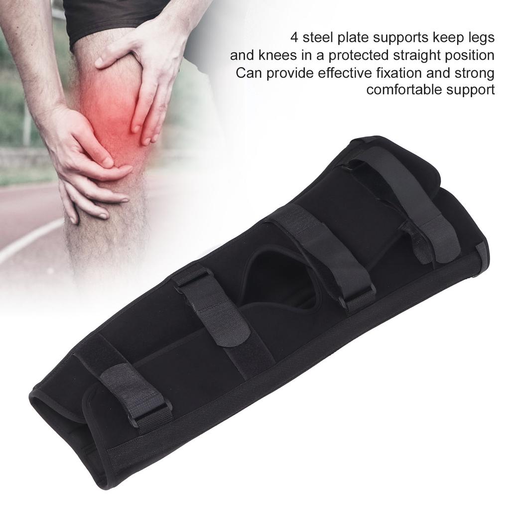 Adjustable Knee Brace Strong Support Comfortable Knee Immobilizer With Four Straps For Pain Relief