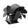 Heat Powered Stove Fan Efficient Airflow Protective Cover Aluminum Stove Fan 270 Degree Blowing 3 Heads With Handle For Gazebos