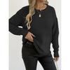 Women's Autumn Winter Pullover Top Women's Floral Velvet Knitted Sweater Casual Base Shirt Round Neck Sweater