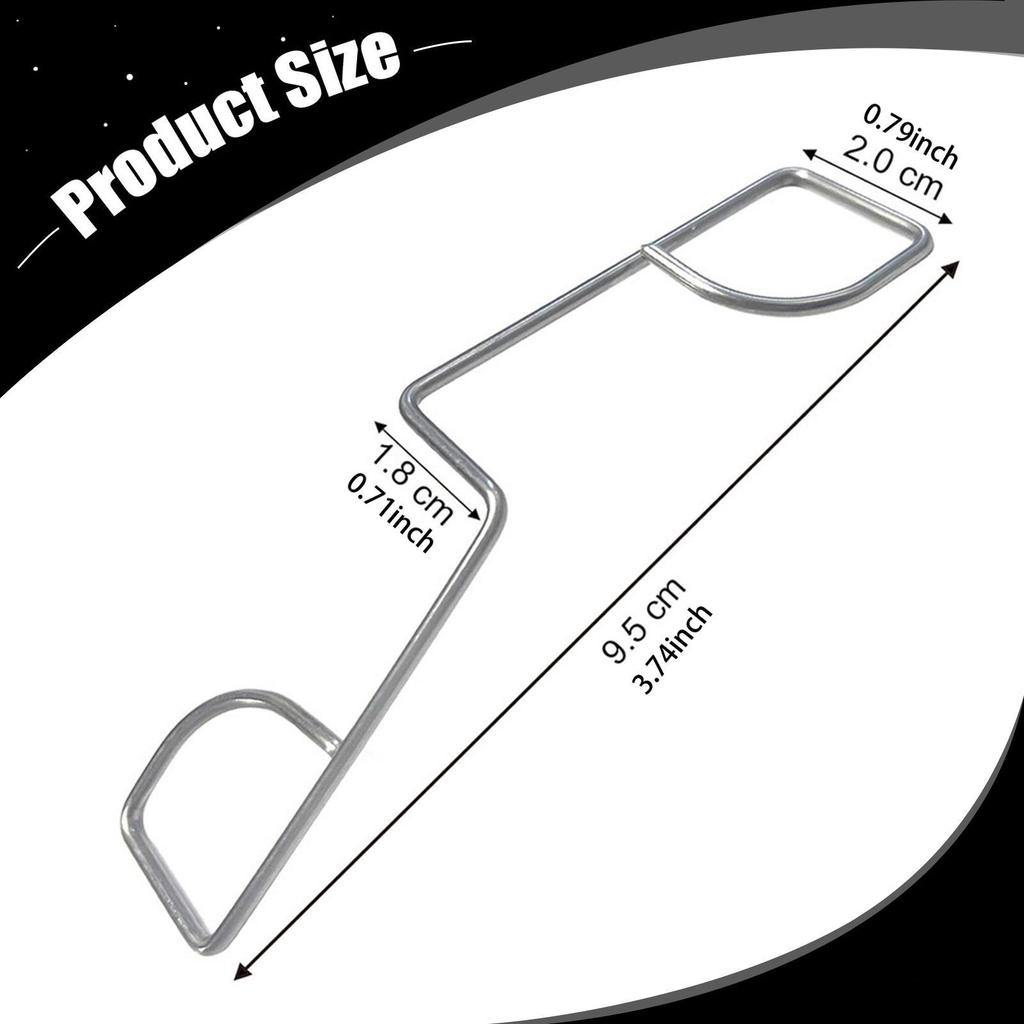 25Pcs Fence Panel Clip Stainless Steel for Gardens Rust Resistance Sturdy Stop Rattling Garden Tool
