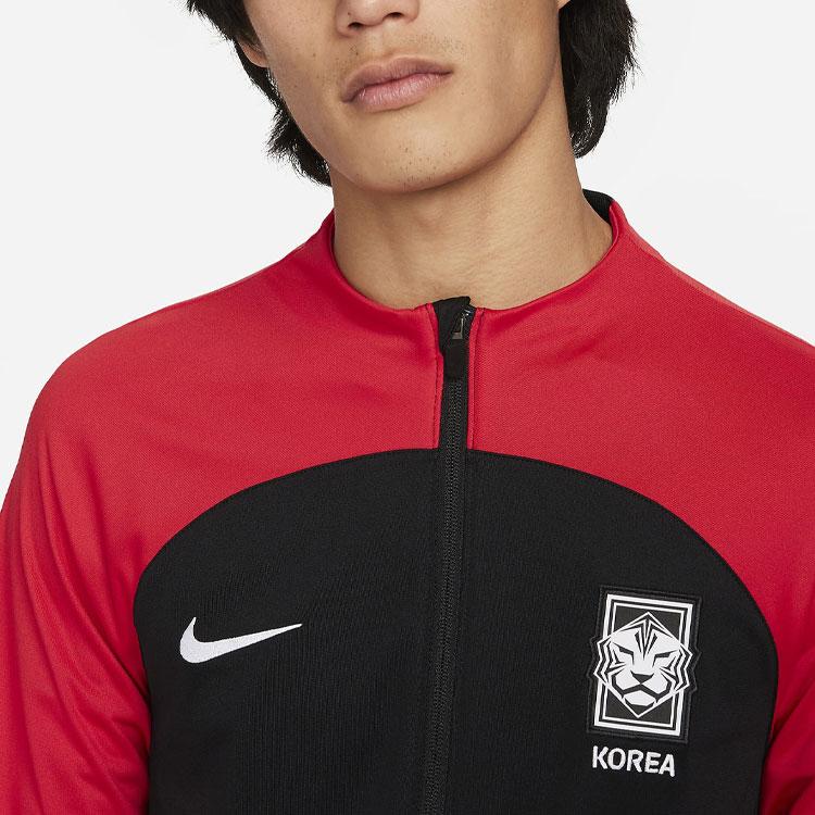 Nike Logo Pattern Printed Color Block Long Sleeve Jacket Men Jackets Red Black DH5599-010