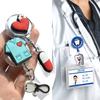 Work Retractable Badge Reel with Card Holder Reel Clip Key Ring Retractable ID Card Holder Key Chain for Office Name Tags