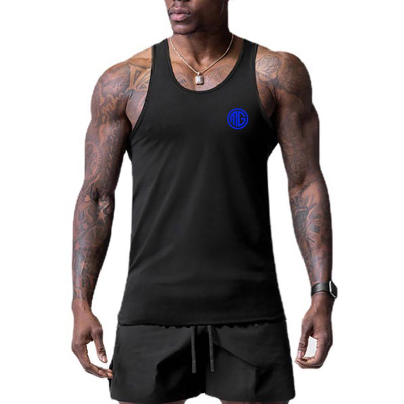 Muscleguys Slim Fit Quick-drying Men's Vest Fitness Outer Wear Physical Training Sleeveless T-shirt Summer Sportswear