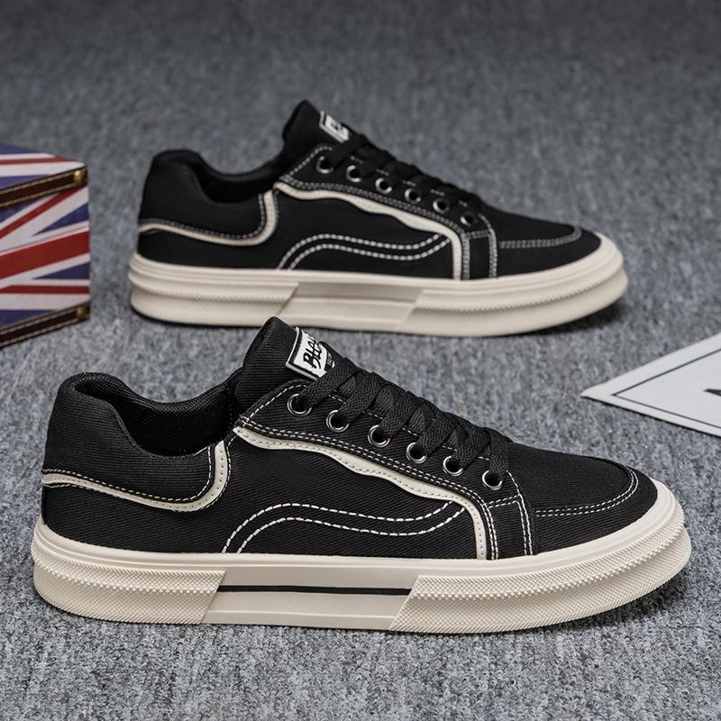 Canvas shoes men's summer breathable casual soft baseplate shoes youth sports shoes Korean version versatile simple cloth shoes 2025