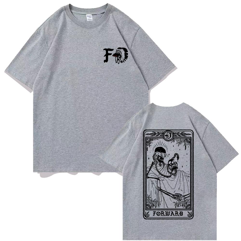 Forward Observations Group Skelett Grafik T-Shirt Herren Rock Oversized T-Shirts Unisex Mode Streetwear Unisex Damen Gothic T-Shirt