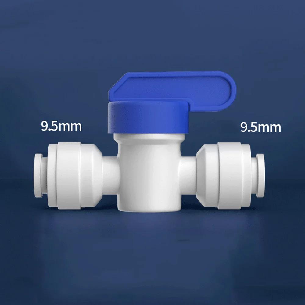 1/4" 3/8" OD Tube Tap Shut Off Ball Valve POM Quick Fitting Connector Tee Elbow Reducer Aquarium RO Water Filter Reverse Osmosis
