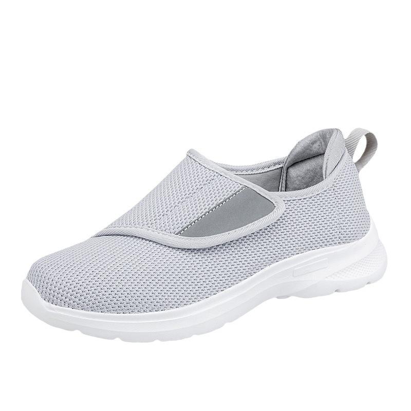 Large size Velcro elderly shoes wide feet and thick instep men's and women's autumn sports shoes medium and old soft-soled walking shoes