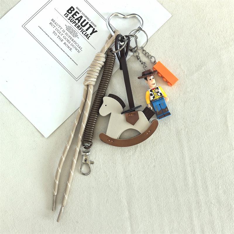 Year of the Horse Unicorn Keychain: Cute Pony Pendant Exquisite Figurine for Backpack