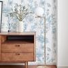 Simple Blue Floral Wallpaper For Bedroom Cute Wall Stickers Self-Adhesive Pvc Waterproof Removable Wallpaper Home Decoration