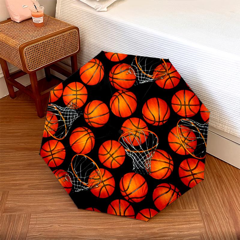 1PC basketball sport Umbrella Portable Folding Umbrella Iron Frame Hole Bone Structure Outdoor Home Umbrella A7