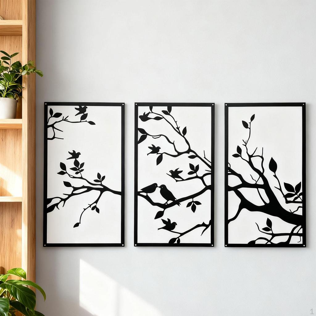 3 Stück Kunst Wanddeko Modernes Ornament Dekorative Hängeskulptur für Flur Arbeitszimmer