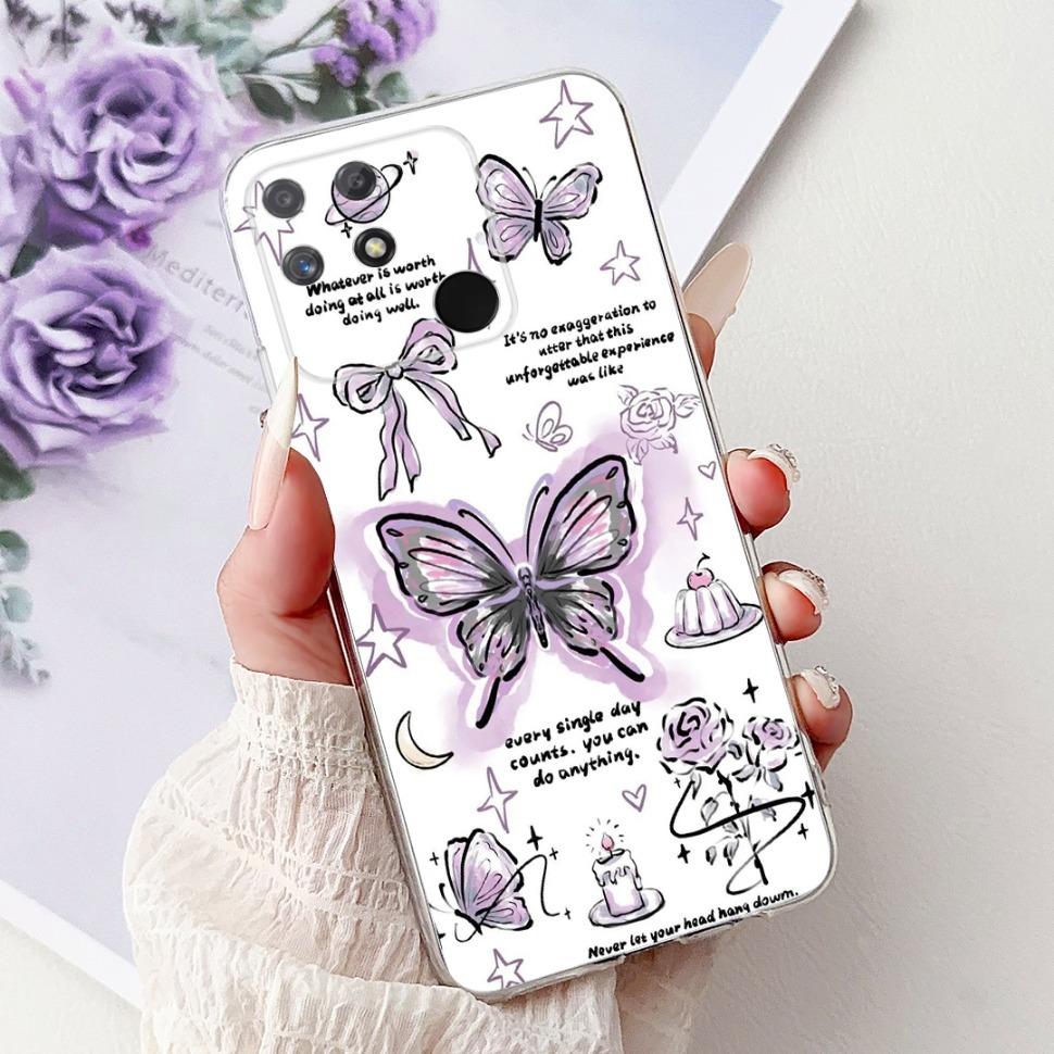 Soft Full RMX3430 Protective Cover For Realme Narzo 50A Casing Cat Pattern For Realme Narzo 50A Narzo50A Silicone Covers Case