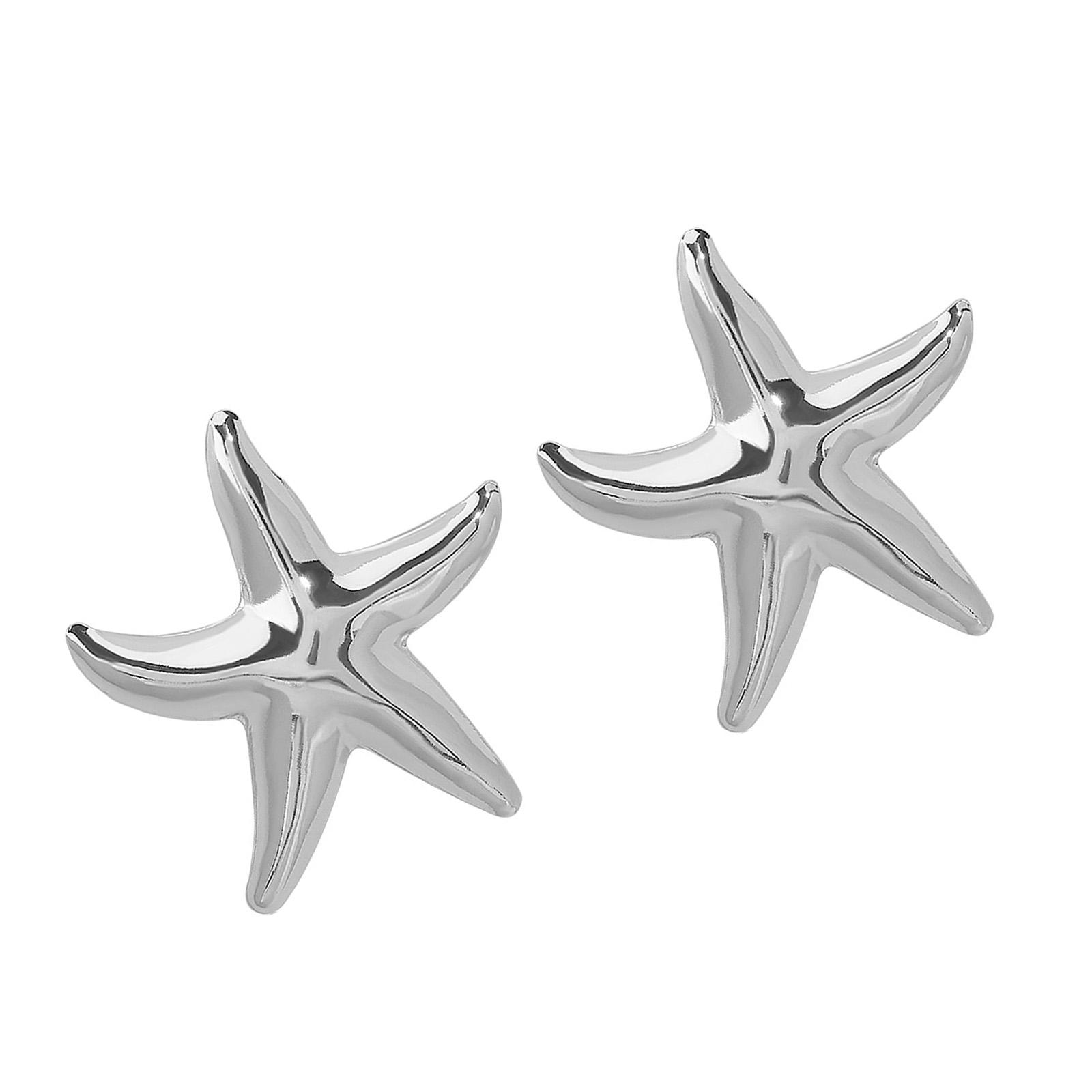 

Stylish Alloy Starfish Stud Earrings Lightweight Design Marine themed Ear Accessories For Women Perfect Gift Idea разноцветный