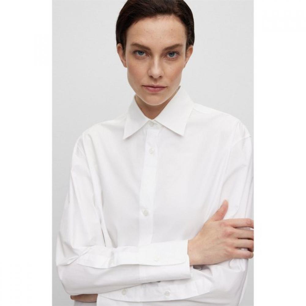 BoSS 30  Off Women S Chiffon Long blouSe White  50505133100 