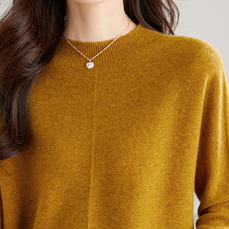 Srcr Women's 100% Merino Wool Crew Neck Short Sweater