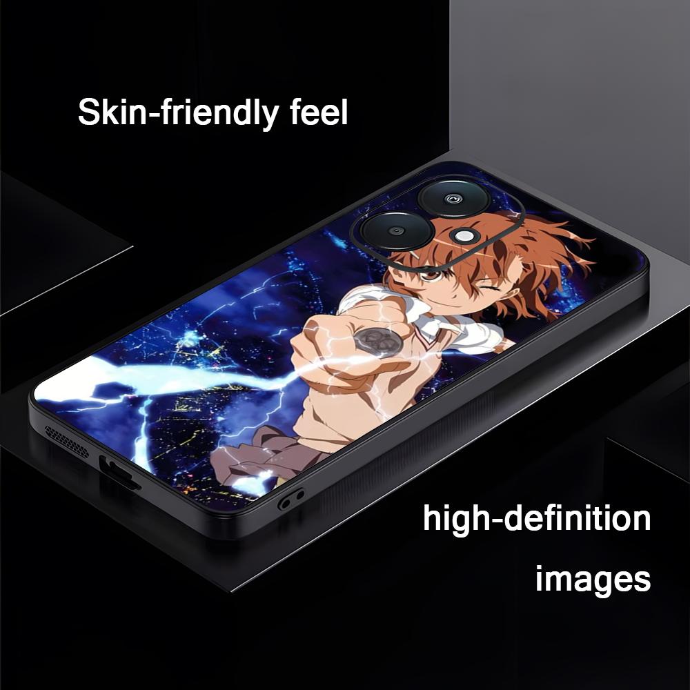 A Certain Scientific Railgun Phone Case For Xiaomi Redmi 14C 13C 12C Note14 13 12 11 10 Pro Plus S Soft Black Phone Cover