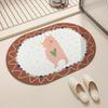 Diatom mud soft cushion household cartoon bathroom absorbent small fresh bathroom anti slip quick drying floor mat