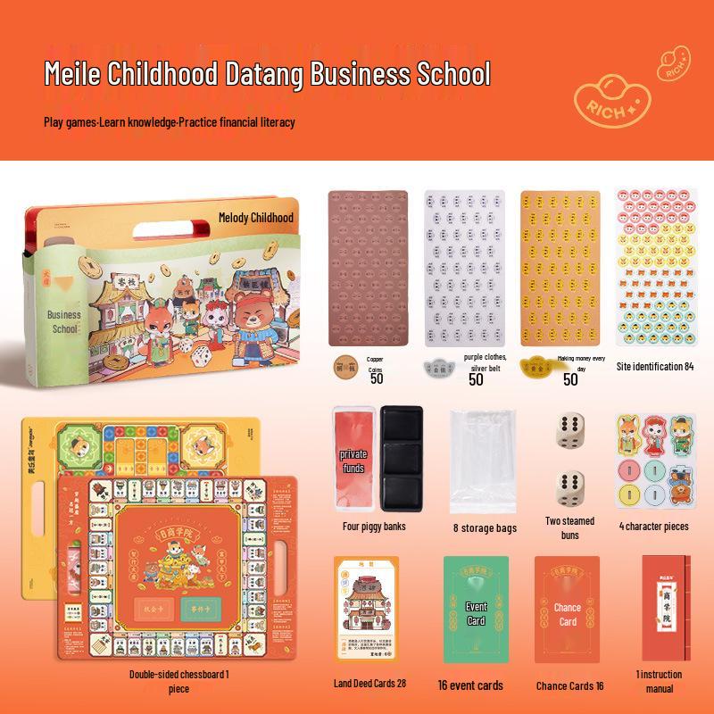 

Детская игра Монополия от Бизнес-школы Мело Датан - Подарок на день рождения Настольная игра