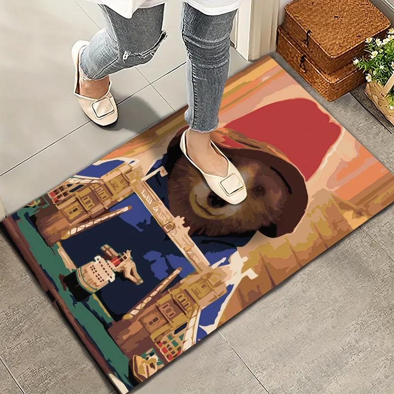 Paddington Bear Carpet Rug for Living Room Bedroom Home Sofa Decoration,Kids play Nonslip Floor Mat