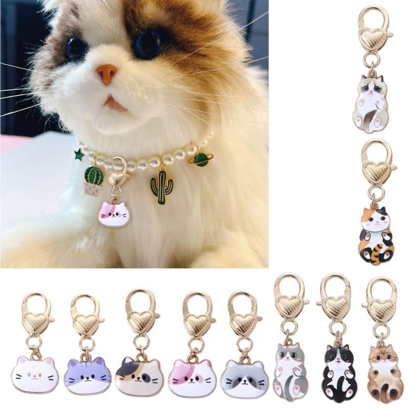 5 uds./juego Marcadores de Puntos de Ganchillo Esmaltados de Gato Accesorios de Costura Ganchos de Ganchillo Metálicos Herramientas de Tejido para Marcar Manualidades DIY