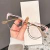 Hollowed-out Cat-eye Women's Fashion Metal Anti-blue Light Non-prescription Glasses