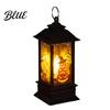 Flexible Placement Lamp Halloween Night Light Vintage Battery Operated LED Lantern Simulated Flickering Flame Warm Glow Light Lantern for Party Home