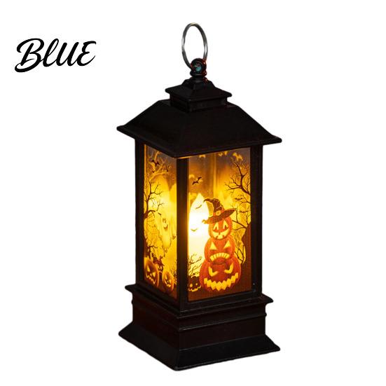 Flexible Placement Lamp Halloween Night Light Vintage Battery Operated LED Lantern Simulated Flickering Flame Warm Glow Light Lantern for Party Home